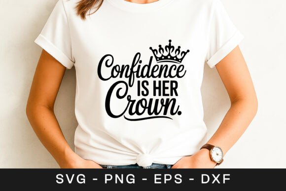 Confidence Is Her Crown Graphic for Crafts