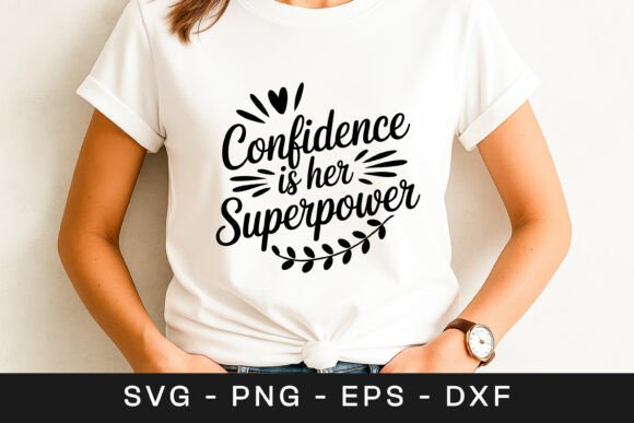 Confidence Is Her Superpower Graphics for Crafts