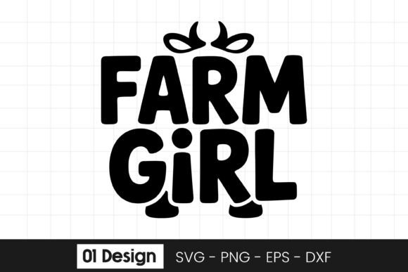 Farm Girl SVG for Graphics and Crafts