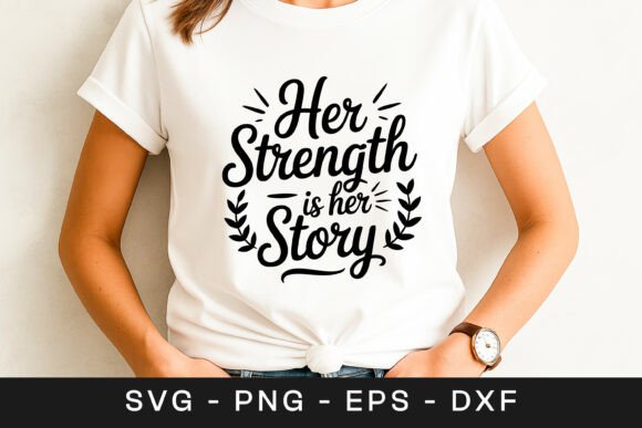 Her Strength Is Her Story Graphics for Crafts