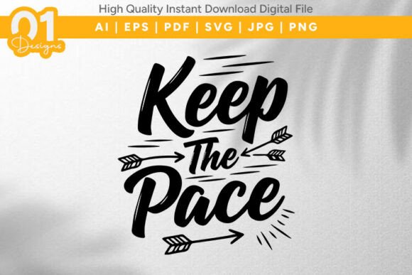 Keep the Pace Fitness SVG for Graphic Designers