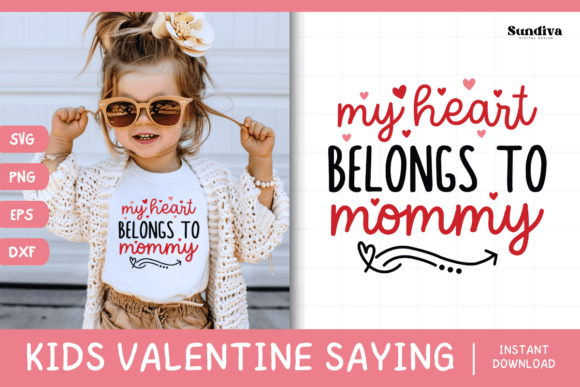 Kids Valentine SVG for Crafts and Graphics