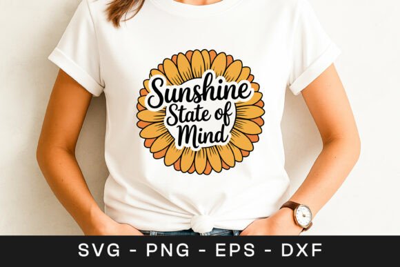 Sunshine State of Mind Quote SVG PNG: Graphics for Crafts & Local Branding