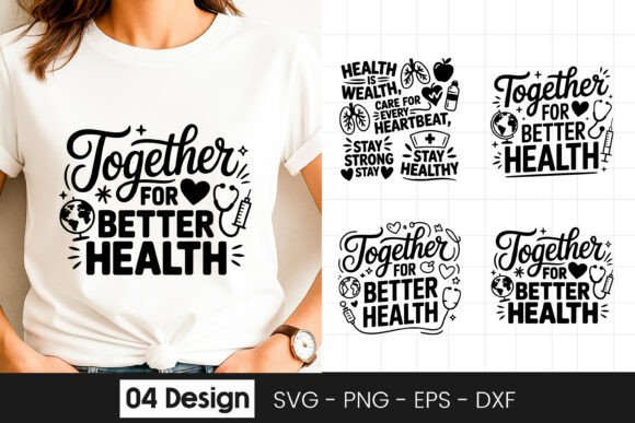 Together for Better Health Quote SVG PNG